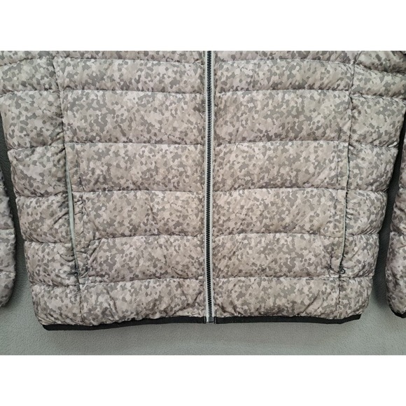 Timberland Packable Goose Down Puffer Camo Grey Men's Large Vintage Puffer Coat - Picture 4 of 9